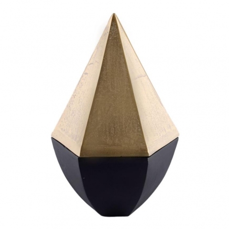 Siyah-Gold Piramit Kutu 25 cm