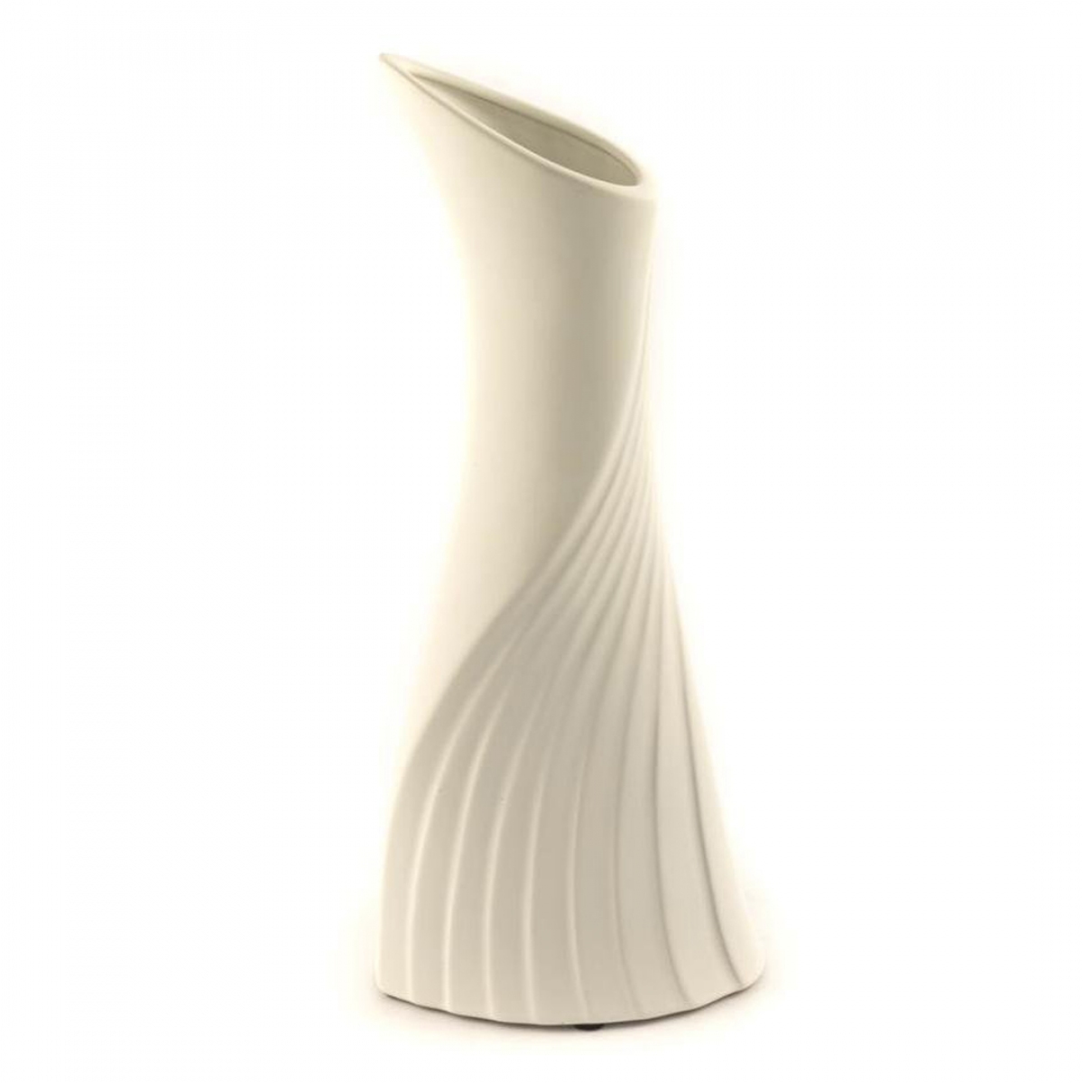 Beyaz Porselen Vazo 10x37 cm