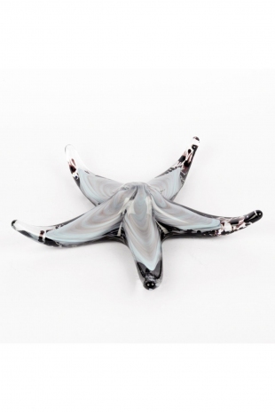 Aqua Stella - Gri Cam Dekoratif Deniz Yıldızı 19 cm