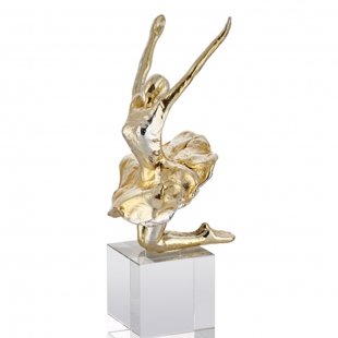 Ballerina Gold Dekoratif Obje 12.5x11.5x27.5 cm