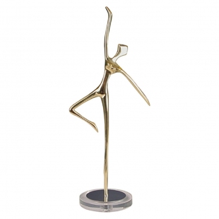 Cam Standlı Metal Gold Lüks Balerin 20x30 cm