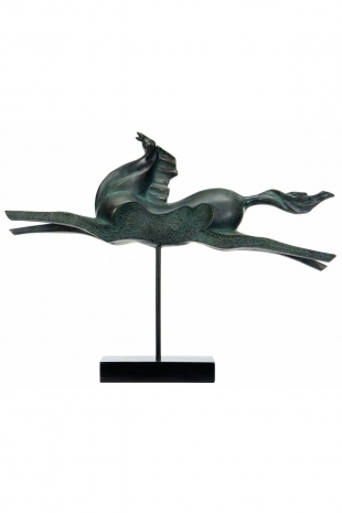 Equus Noctis - Soyut At Figürü 66x15x49 cm