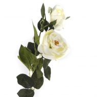 Beyaz 2li Gül Yapay Çiçek