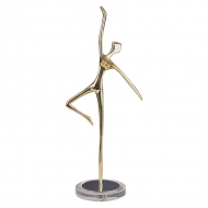 Cam Standlı Metal Gold Lüks Balerin 20x30 cm