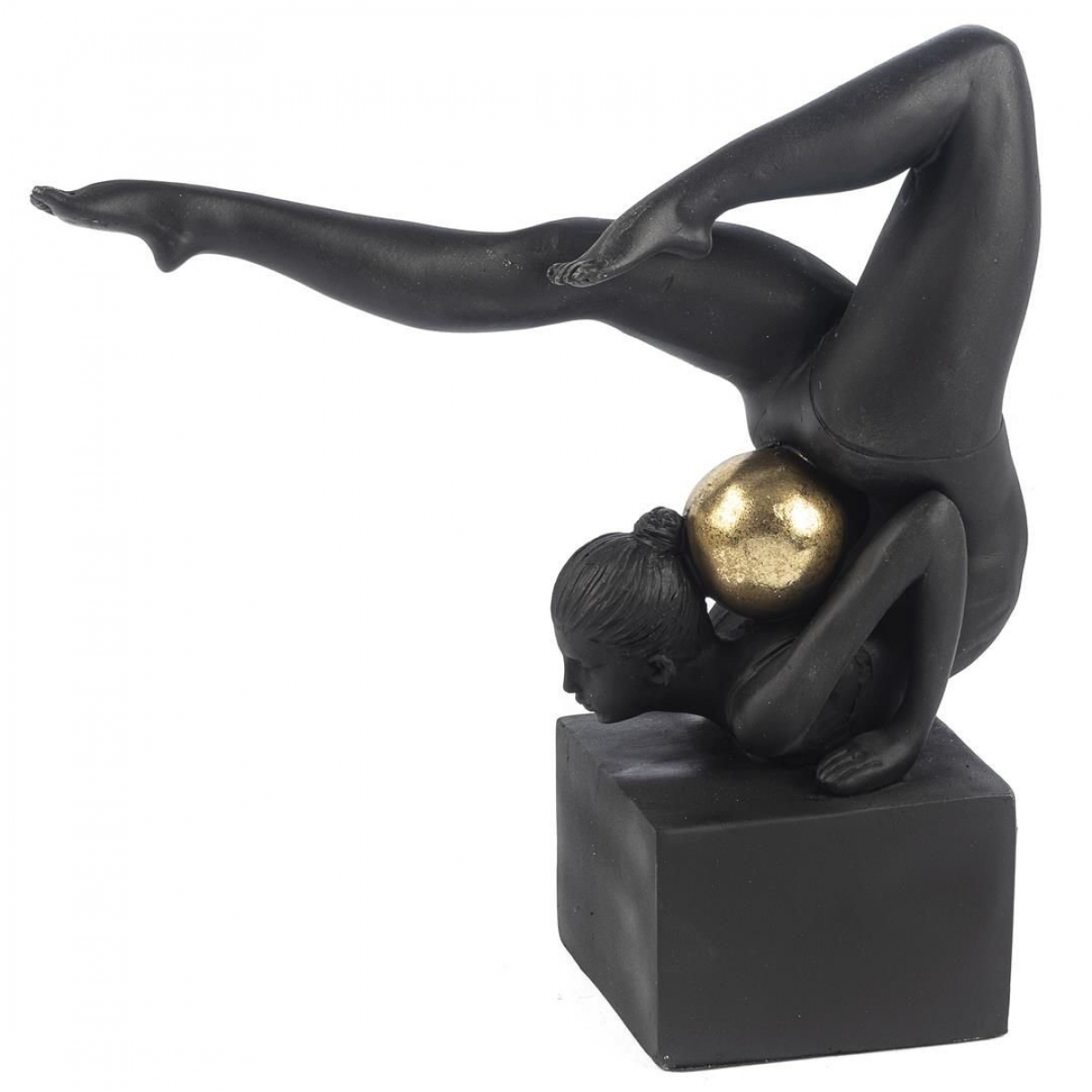 Siyah-Gold Yoga Kadın Obje 26x10x27 cm