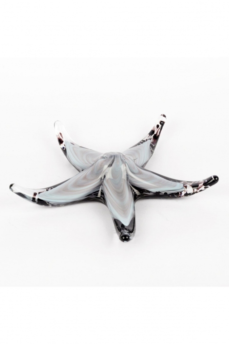 Aqua Stella - Gri Cam Dekoratif Deniz Yıldızı 19 cm