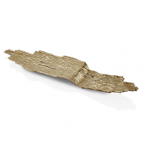 Bambu Gold Küçük Dekoratif Tabak  65x13x4 cm