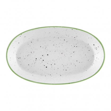 Dots Oval Servis Krem - 17 Cm 4 Lü Set - Yeşil