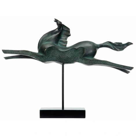 Equus Noctis - Soyut At Figürü 66x15x49 cm