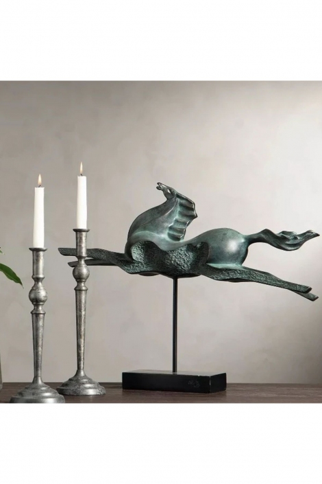 Equus Noctis - Soyut At Figürü 66x15x49 cm