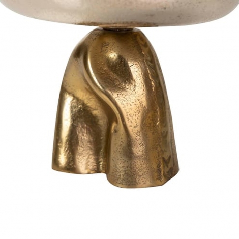 Gümüş Gold Ayaklı Modern Dekoratif Kase 20x20x24 cm