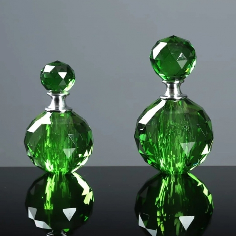 Kristal 2li Dekoratif Şişe Yeşil