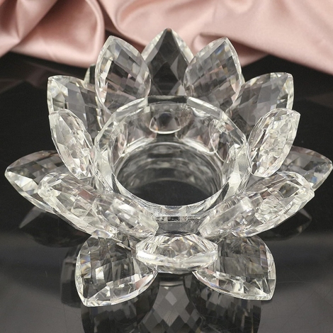 Kristal Lotus Mumluk 5x8 cm