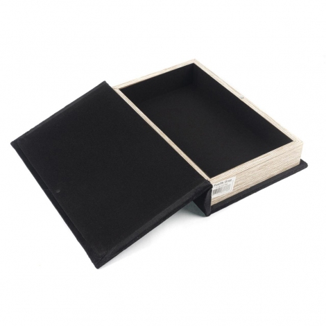 Siyah Kadife Kitap Kutu 26 cm